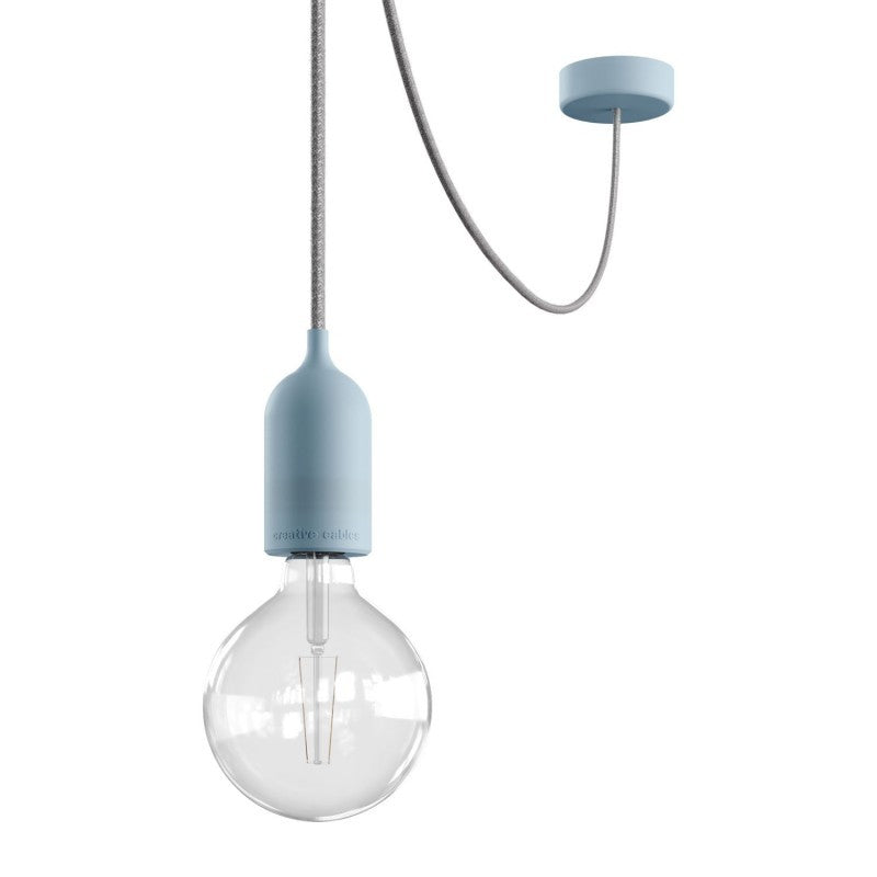 EIVA PASTEL Outdoor pendant lamp with 5 mt  textile cable decentralizer  ceiling rose and lamp holder IP65 water resistant