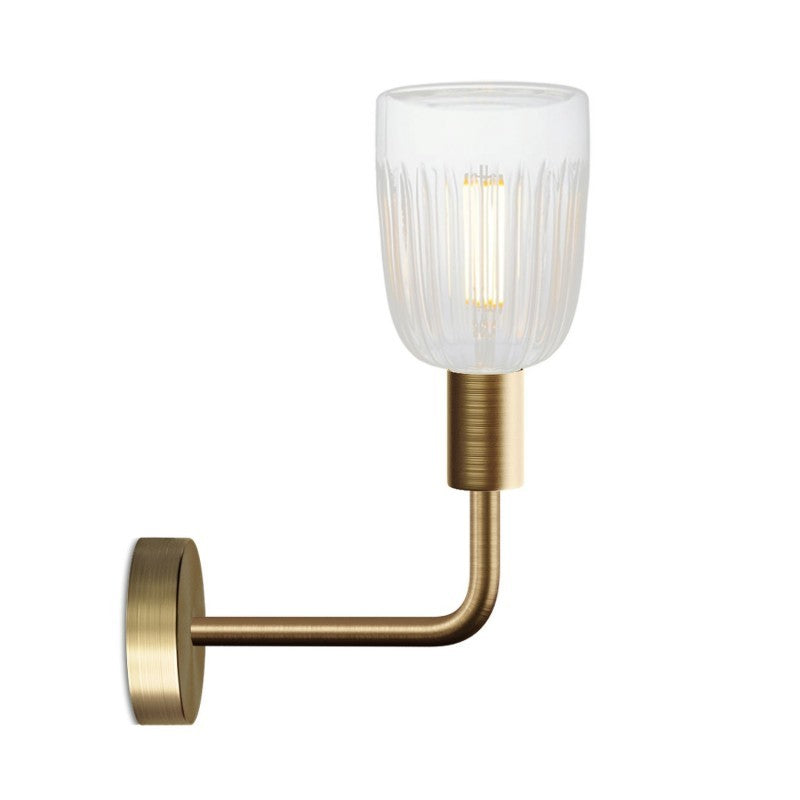 Fermaluce Elle de metal com lâmpada de cristal
