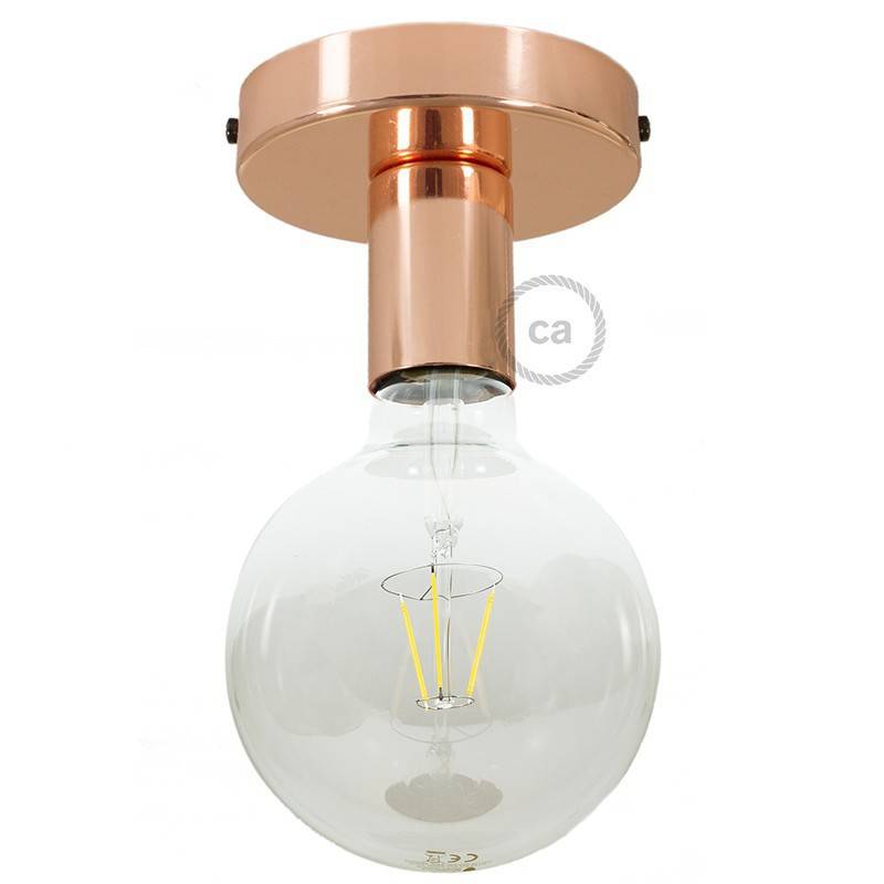 Fermaluce de metal com lâmpada globo