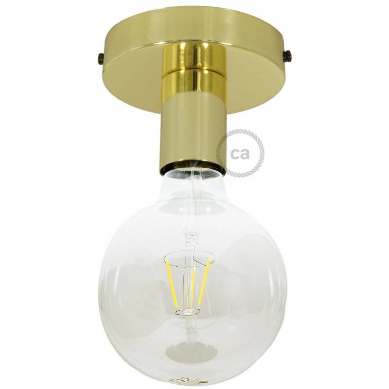 Fermaluce de metal com lâmpada globo