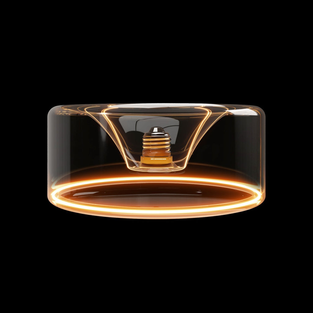 Lâmpada LED Transparente Linha Fantasma Donut Embutido 195x83 6W 500Lm E27 2200K Regulável - G02