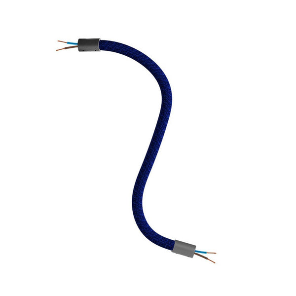 Kit de tubo flexível Creative Flex revestido em tecido azul marinho RM20 com terminais de metal