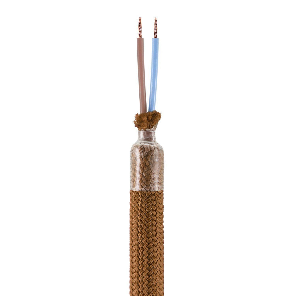 Kit de tubo flexível Creative Flex revestido em tecido marrom RM13 com terminais de metal