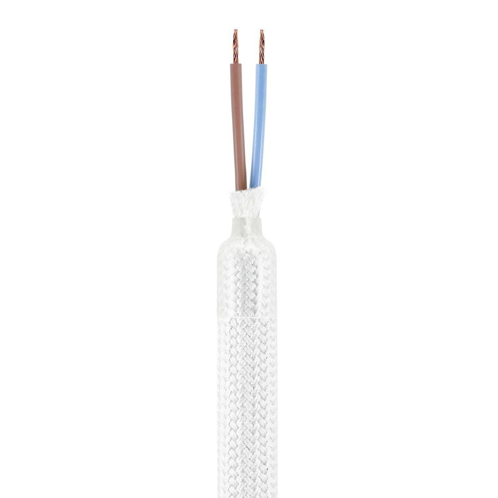Kit de tubos flexíveis Creative Flex revestidos em tecido branco RM01 com terminais de metal