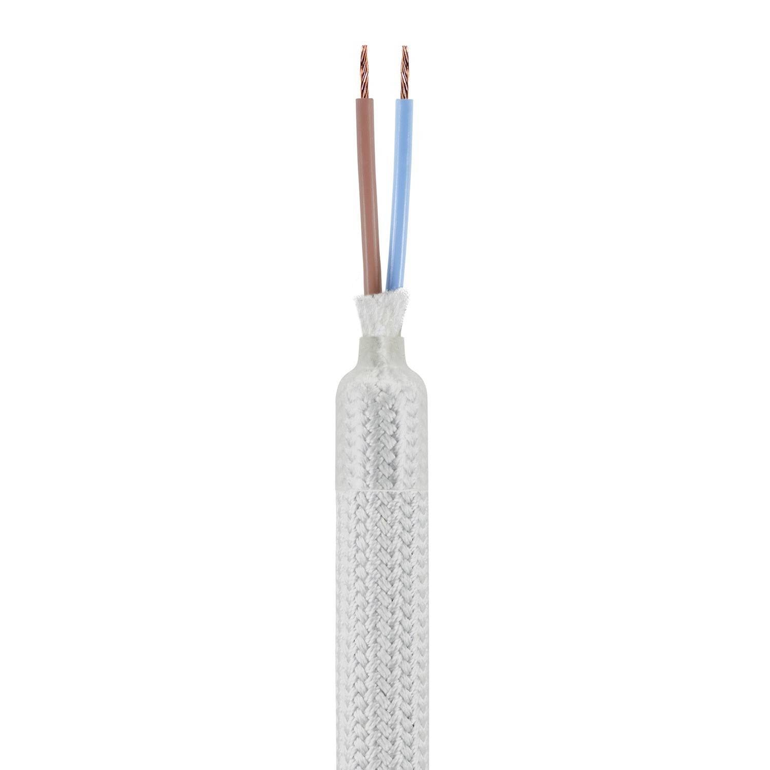 Kit de tubos flexíveis Creative Flex revestidos em tecido Silver RM02 com terminais de metal
