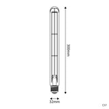 Lâmpada LED Dourada C57 Linha Carbono Filamento Vertical T32X300 7W E27 Regulável 2700K