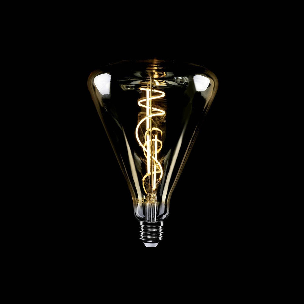 Lâmpada LED Dourada H06 Cone 140 8,5W E27 Regulável 2200K