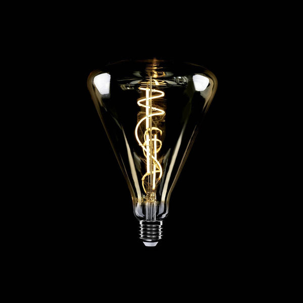 Lâmpada LED Dourada H06 Cone 140 8,5W E27 Regulável 2200K