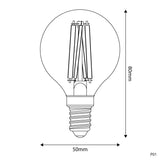 Lâmpada LED E14 CRI 95 G50 5,9W 2700K Regulável - P01