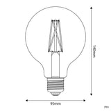 Lâmpada LED E27 CRI 95 G95 7W 2700K Regulável - P03