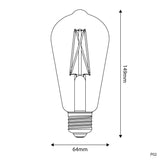 Lâmpada LED E27 CRI 95 ST64 7W 2700K Regulável - P02