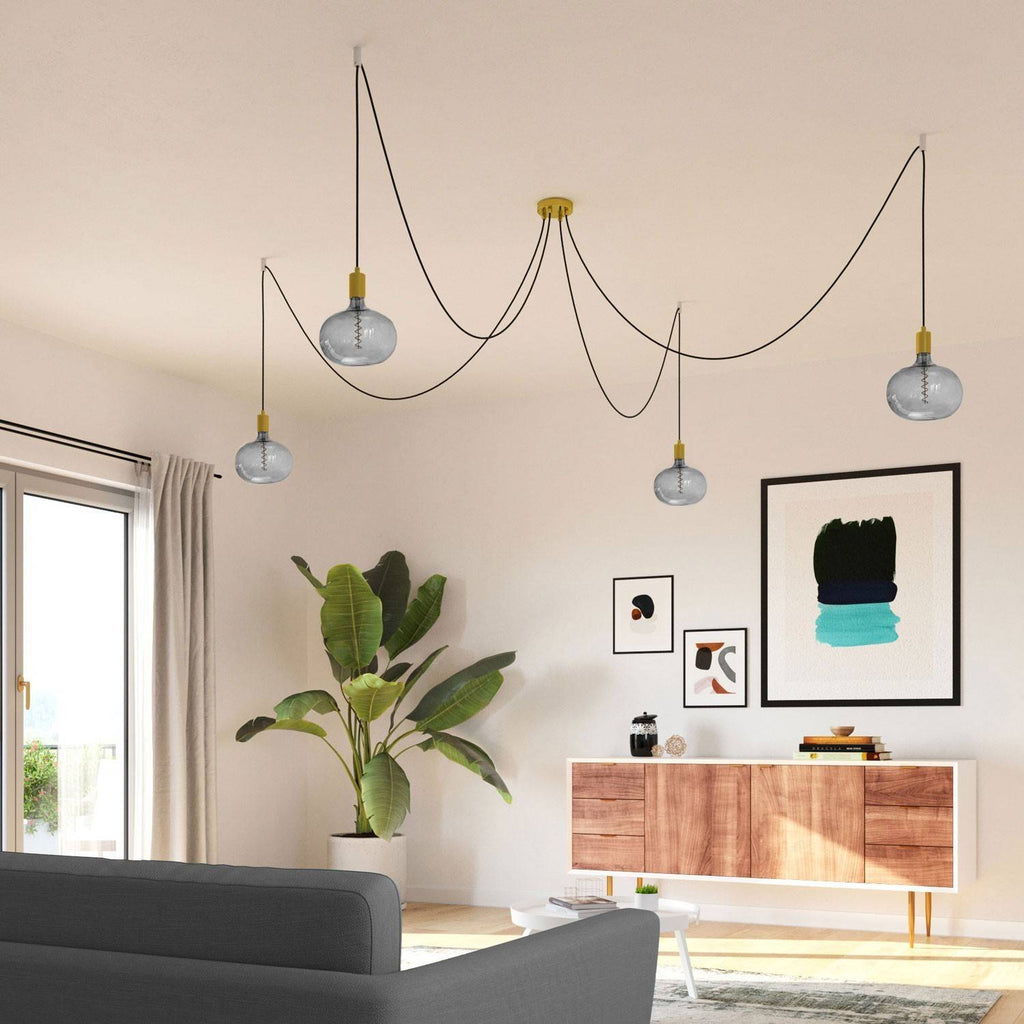 Lâmpada LED XXL Cobble Grey, Linha Pastel, filamento espiral, 4 W, E27, dimável, 2100 K