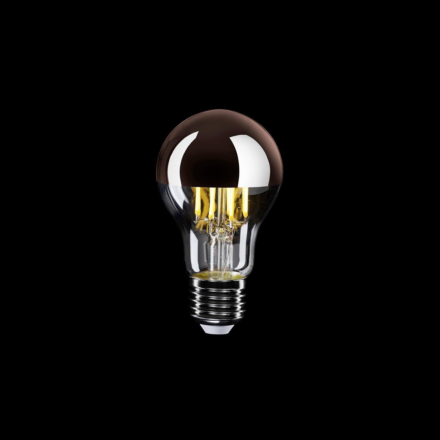 Lâmpada LED Meia Esfera Cobre Gota A60 7W 650Lm E27 2700K Dimmable - A22