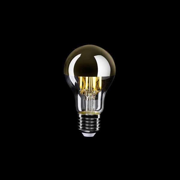 Lâmpada LED Meia Esfera Dourada Gota A60 7W 650Lm E27 2700K Dimmable - A12