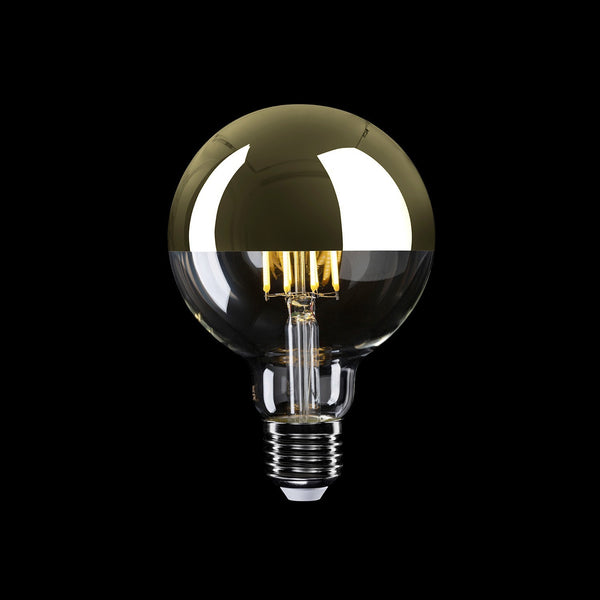 Lâmpada LED Meia Esfera Dourada Globo G95 7W 650Lm E27 2700K Dimmable - A14