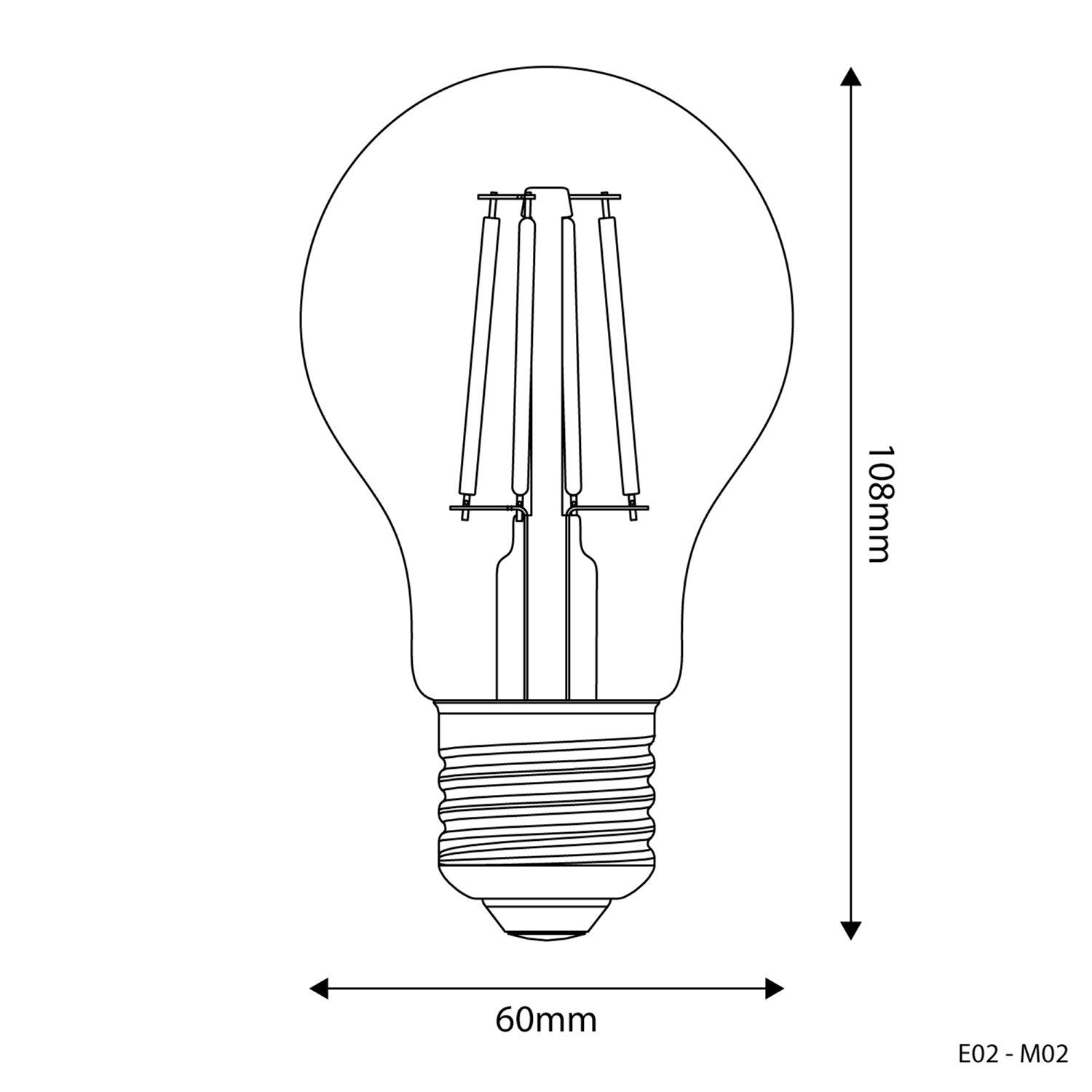 Lâmpada LED Gota Branco Leitoso A60 4W 470Lm E27 2700K - M02