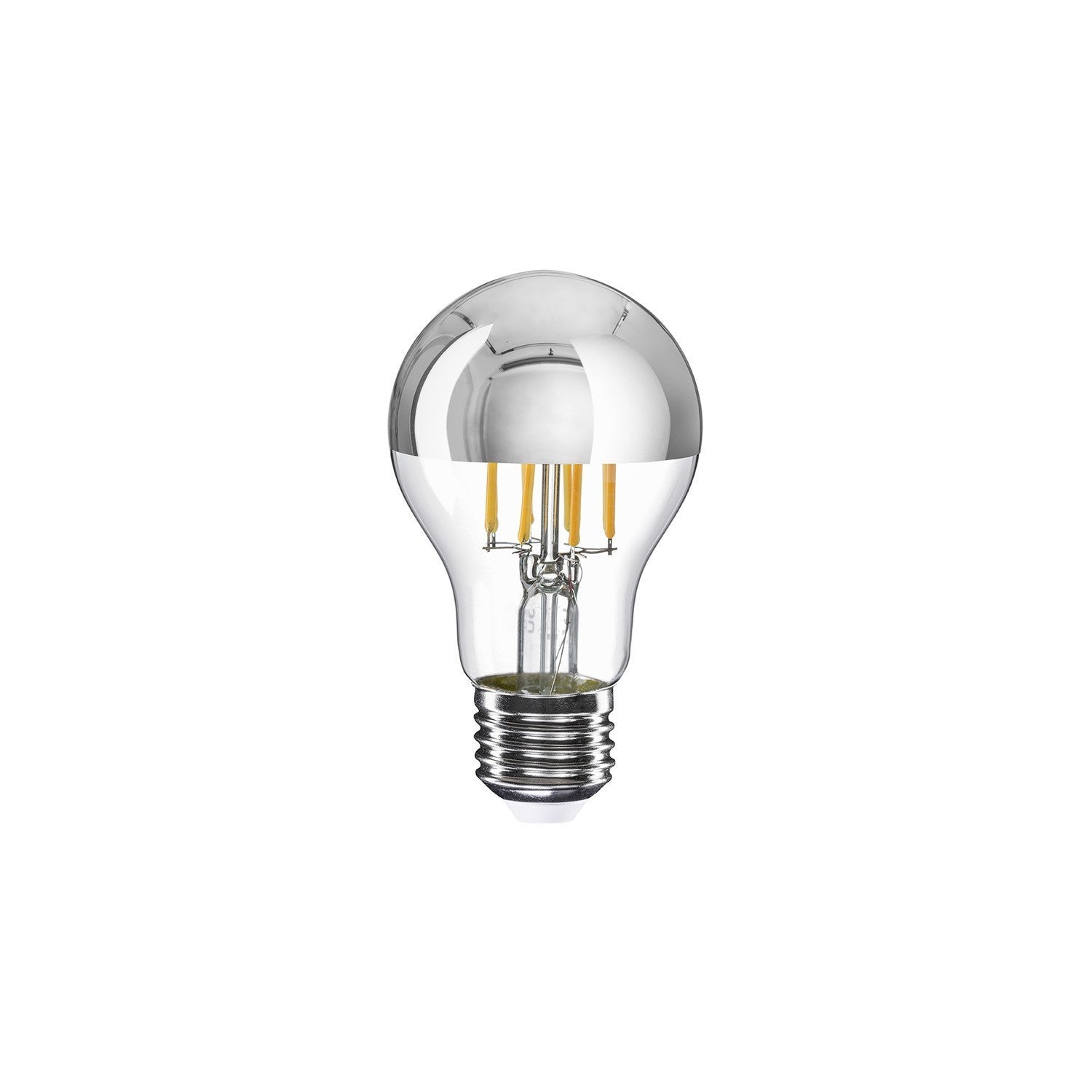 Lâmpada LED Meia Esfera Prateada Gota A60 7W 650Lm E27 2700K Regulável - A02