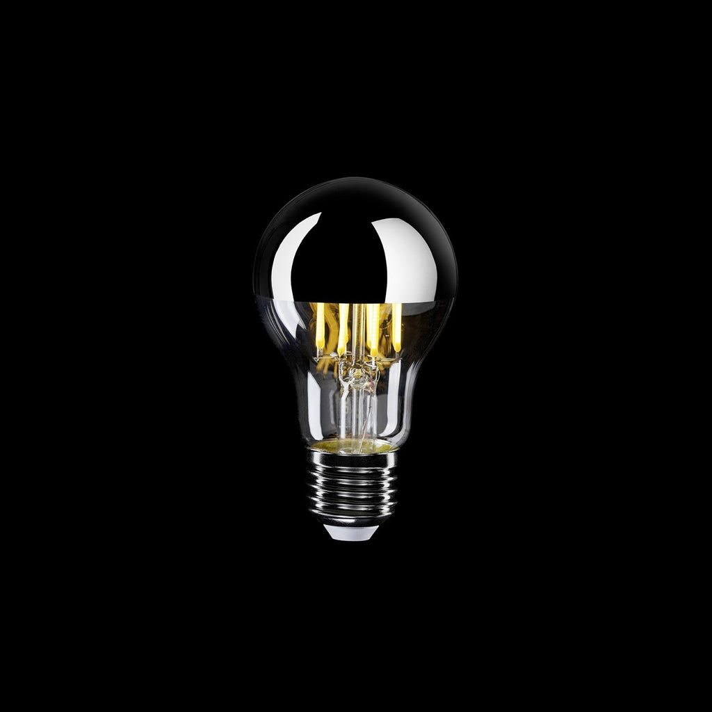 Lâmpada LED Meia Esfera Prateada Gota A60 7W 650Lm E27 2700K Regulável - A02
