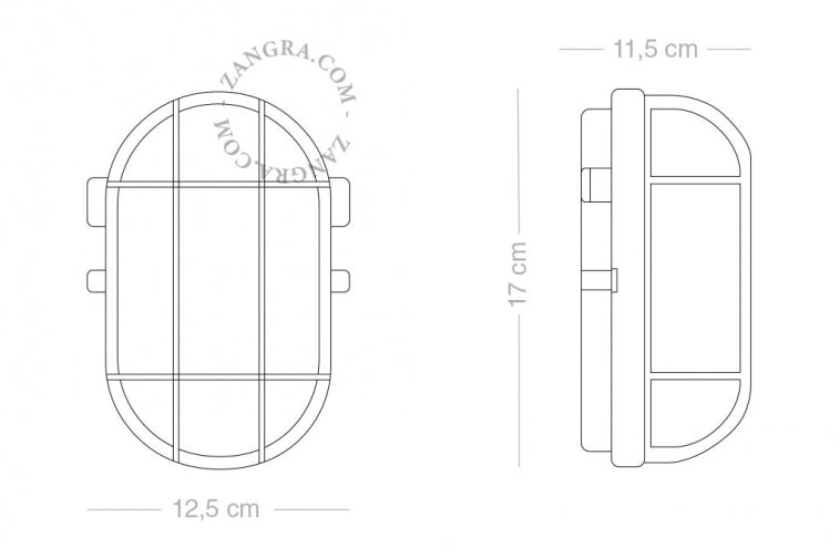 Aplique de Exterior Olho de Boi IP54 - ZANGRA