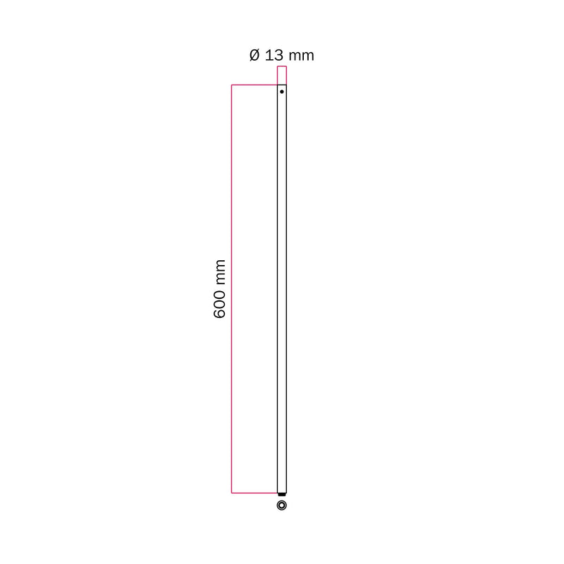 Tubo de extensão de metal para luminárias de chão MAG-Y