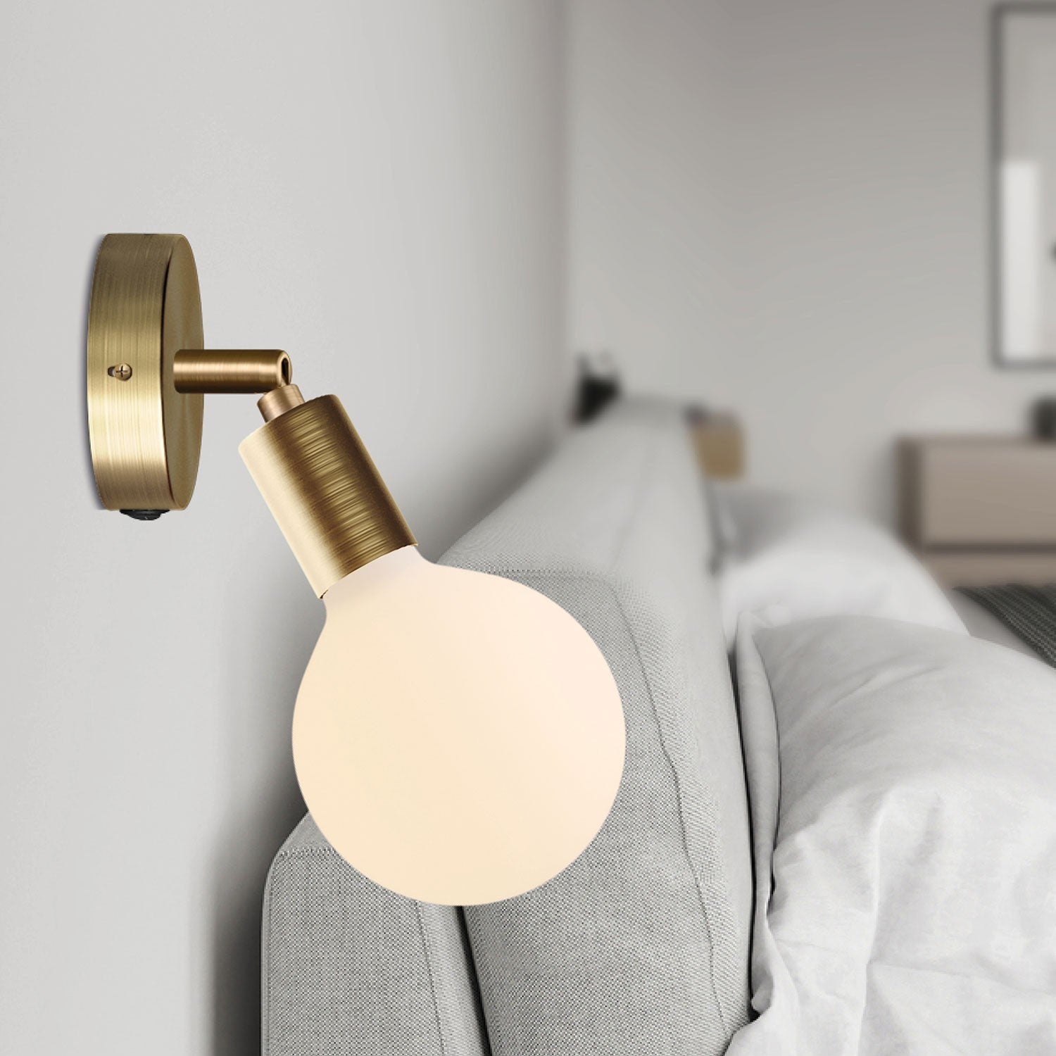 Kit mini rosácea cilíndrica de metal com interruptor