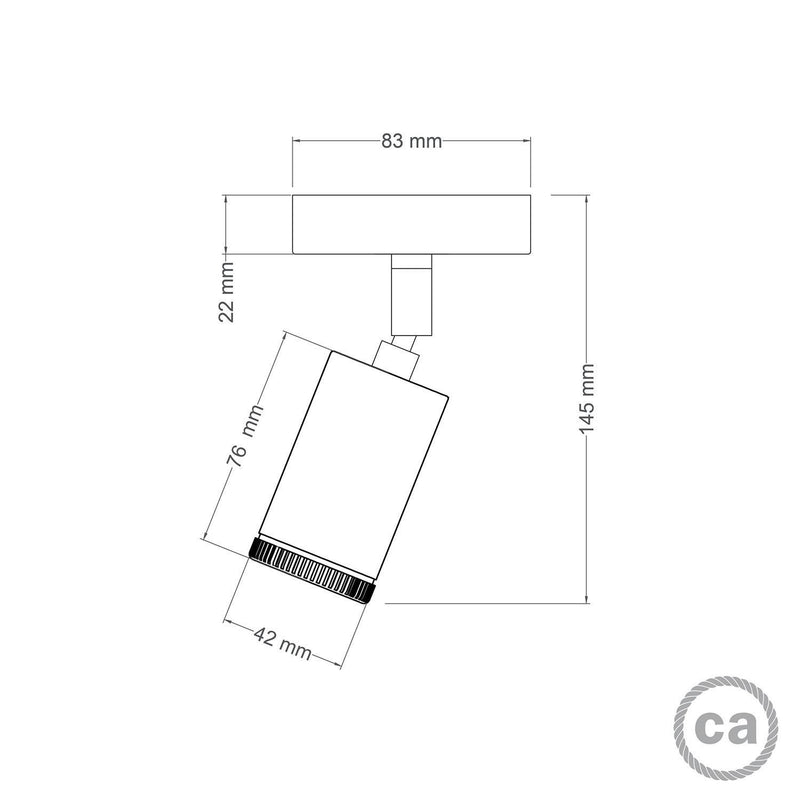 Mini Projetor GU1d0 de encaixe, candeeiro articulado de parede ou teto ajustável