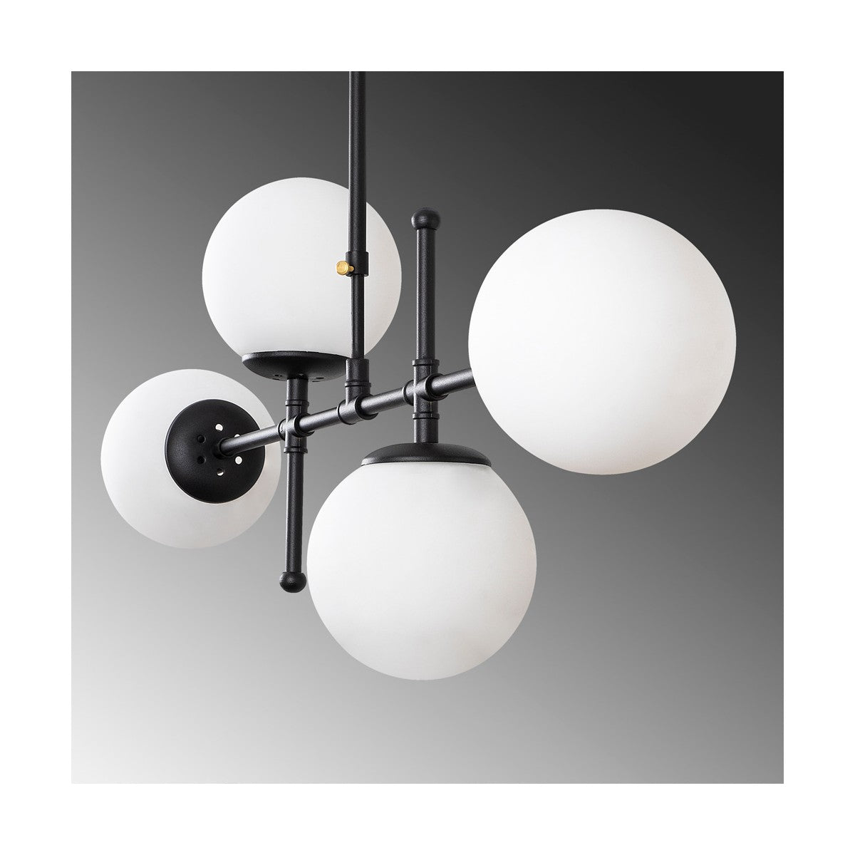Model 30 Deco 4-light Black Pendant