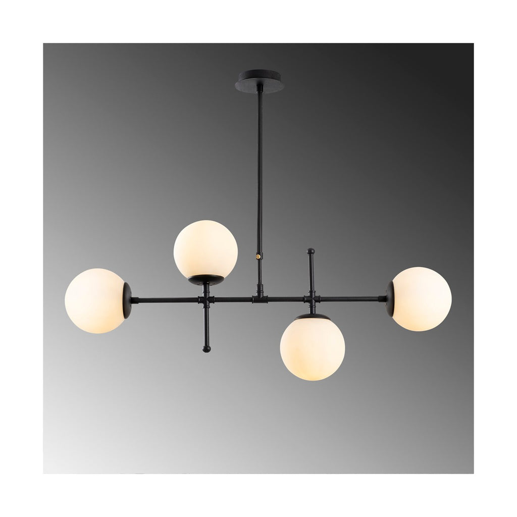 Model 30 Deco 4-light Black Pendant