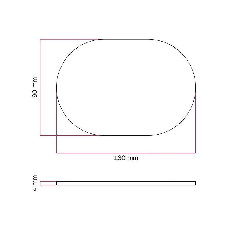 Base metálica oval para candeeiro de mesa MAG-Y