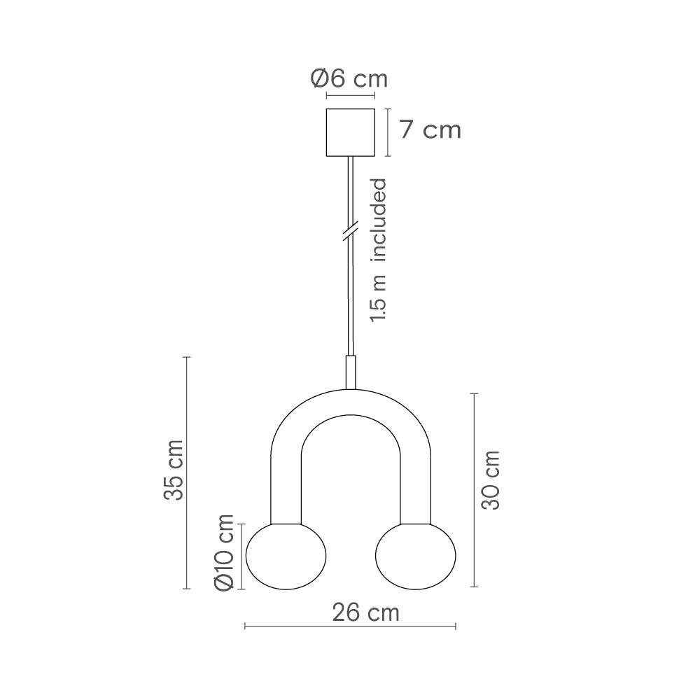 Rigoberta Super Curved Pendant Alabaster