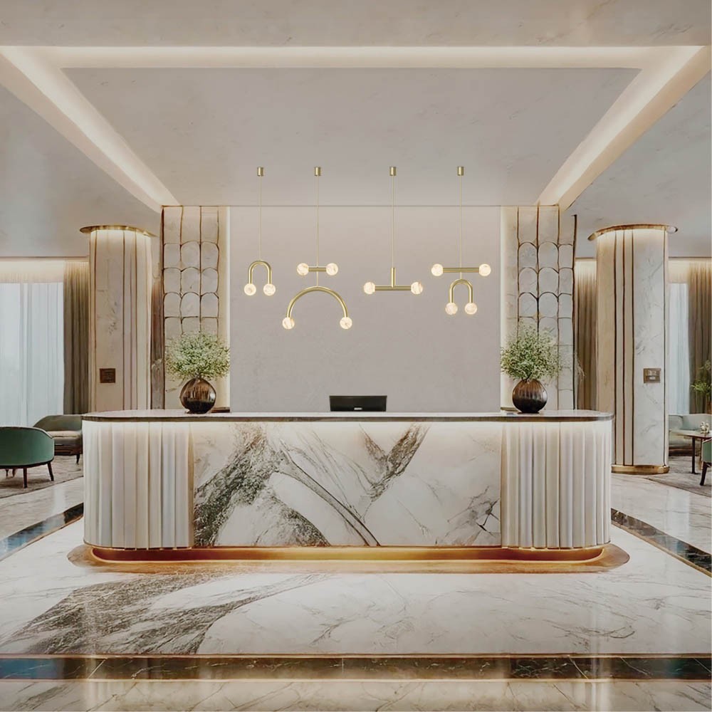 Rigoberta Duo Super Curved Pendant Alabaster