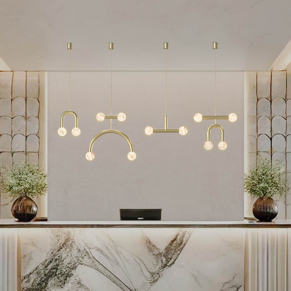 Rigoberta Duo Super Curved Pendant Alabaster