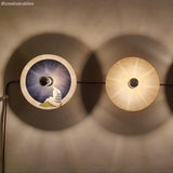 OVNI Abajur de madeira ilustrado por vários artistas dupla face - 33 cm de diâmetro