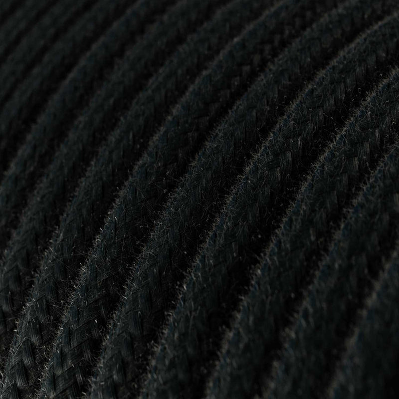 Candeeiro suspenso com cabo têxtil, detalhes em metal e braçadeira de cabo de 7cm - Fabricado em Itália