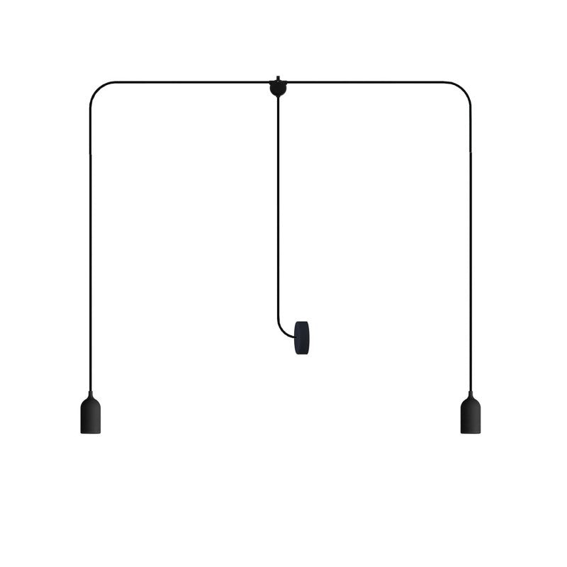 Lâmpada de exterior T-Snake EIVA IP65 com 2 luzes com rosa