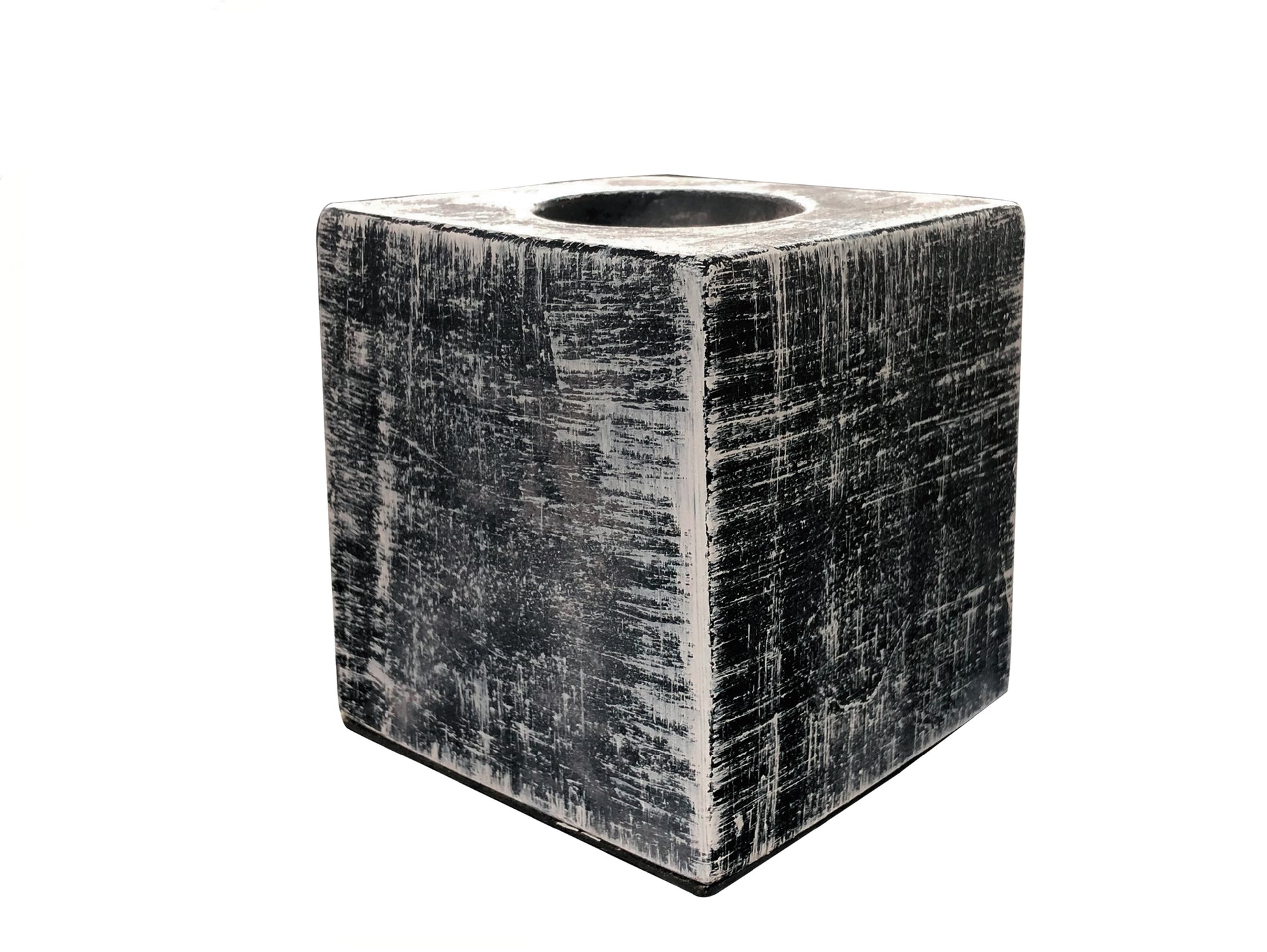 BASE CUBO CIMENTO CINZA ESCURO