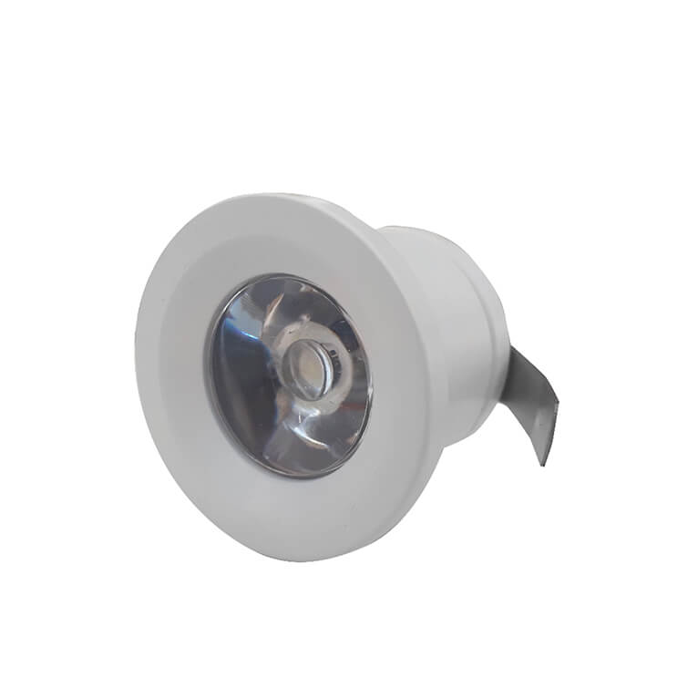 Mini Spot LED Redondo 1W IP20 - Branco