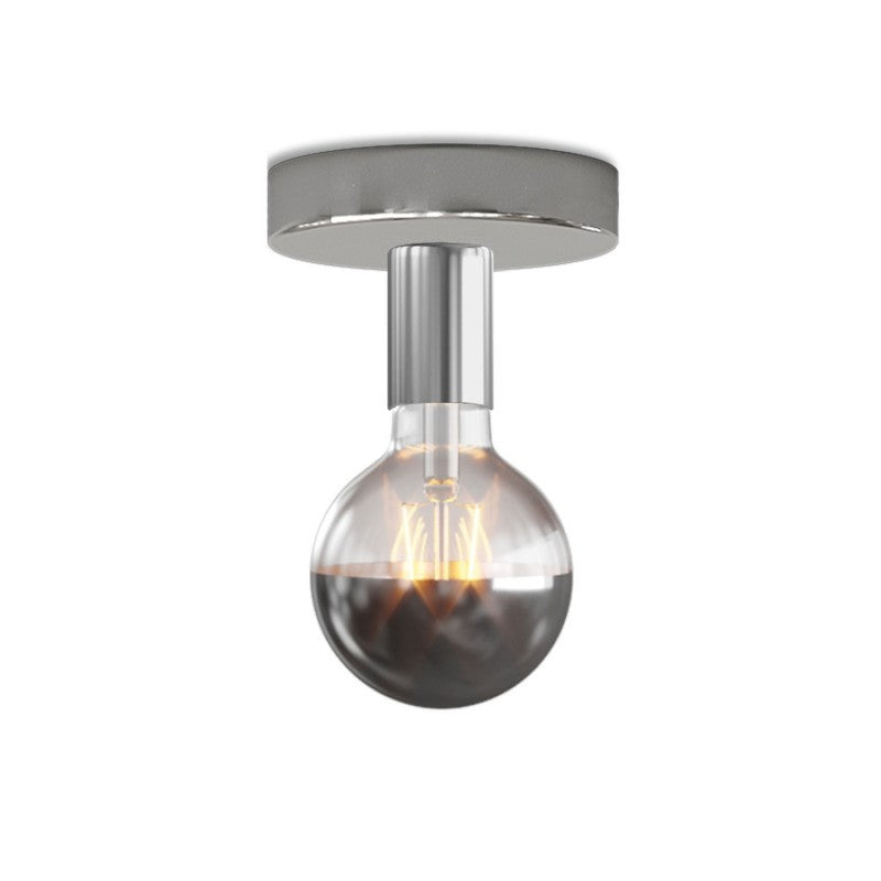Fermaluce de metal com lâmpada globo