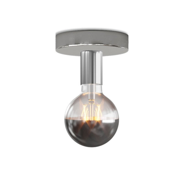 Fermaluce de metal com lâmpada globo
