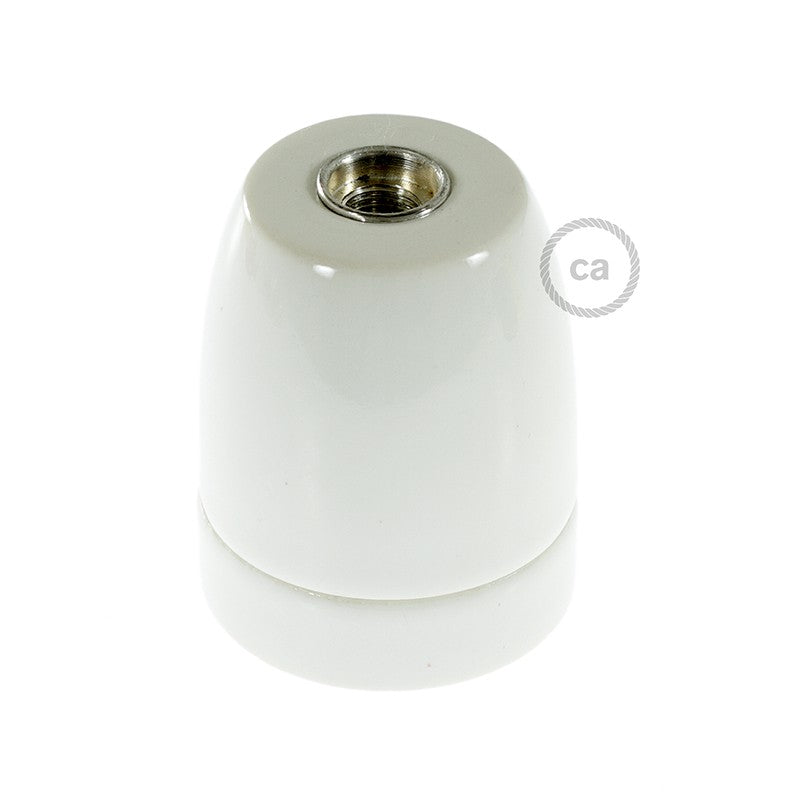 Kit de casquilho E27 em porcelana