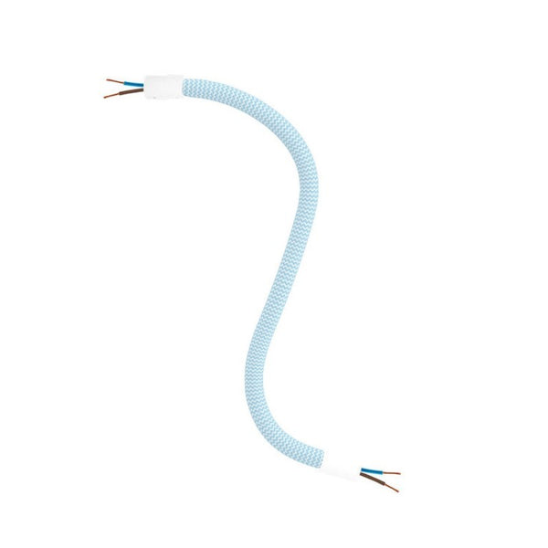 Kit tubo flexível Creative Flex em forro têxtil azul bebê RM76 com terminais de metal