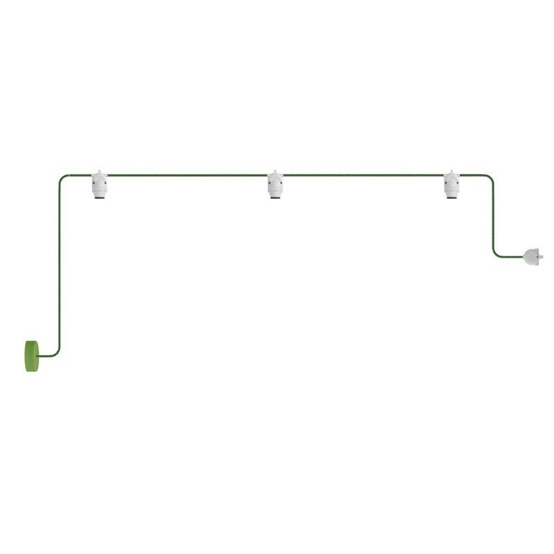 Corda de luz exterior EIVA IP65 com 3 luzes e rosa