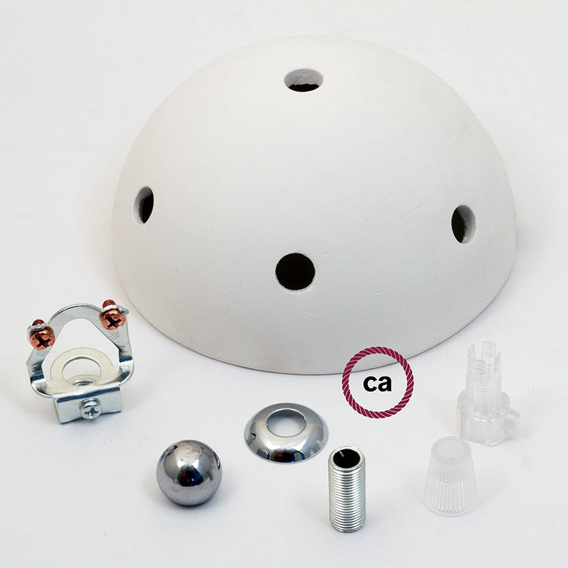 Kit de rosácea de teto de 7 furos em cerâmica