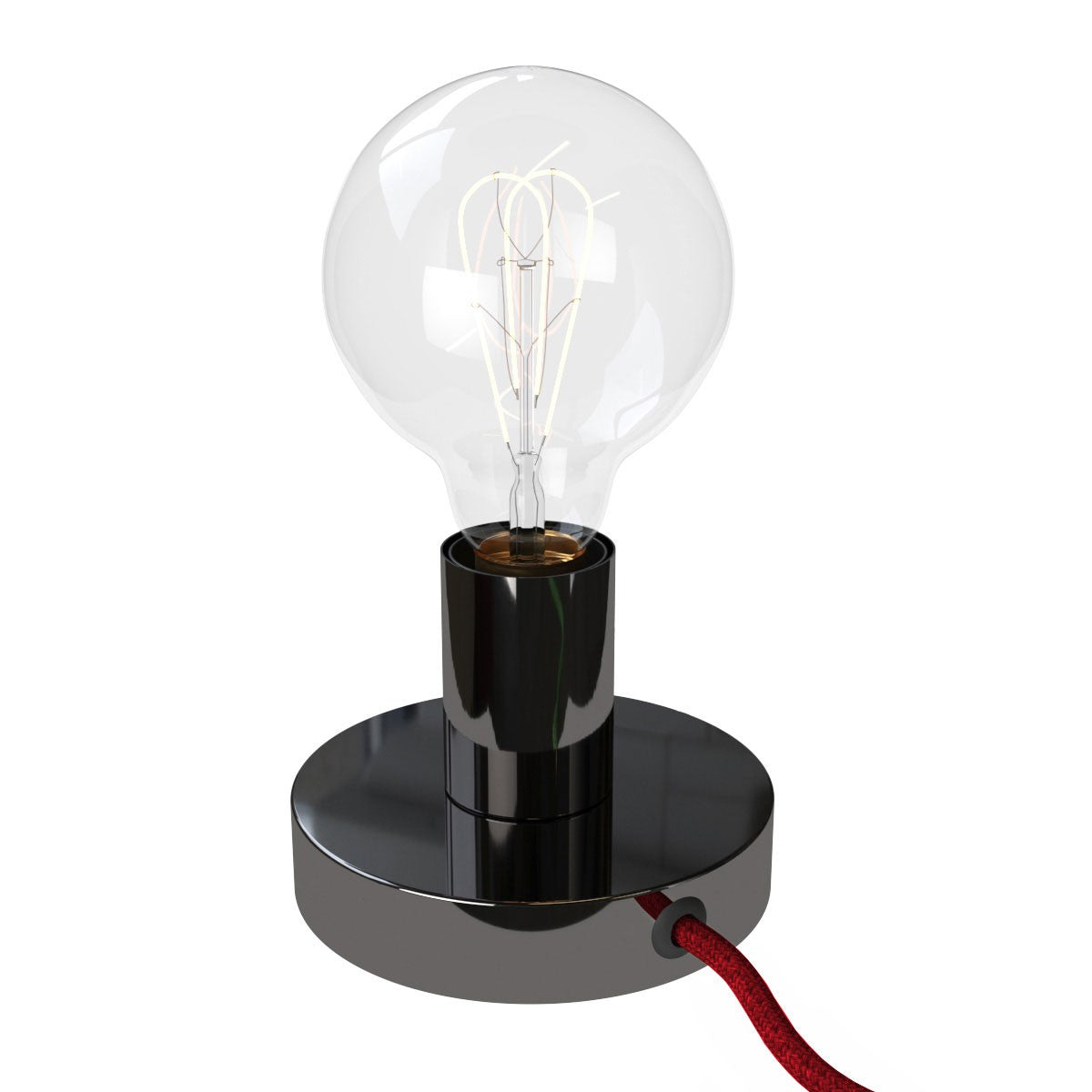 Posaluce Metal, our metal table lamp complete with fabric cable, switch and 2-pin plug