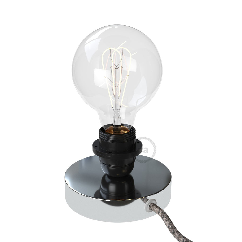 Posaluce Metal for lampshade, our metal table lamp complete with fabric cable, switch and 2-pin plug
