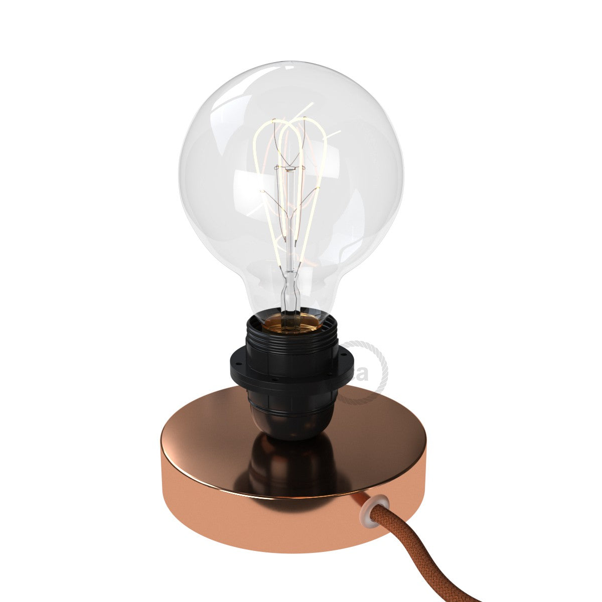 Posaluce Metal for lampshade, our metal table lamp complete with fabric cable, switch and 2-pin plug