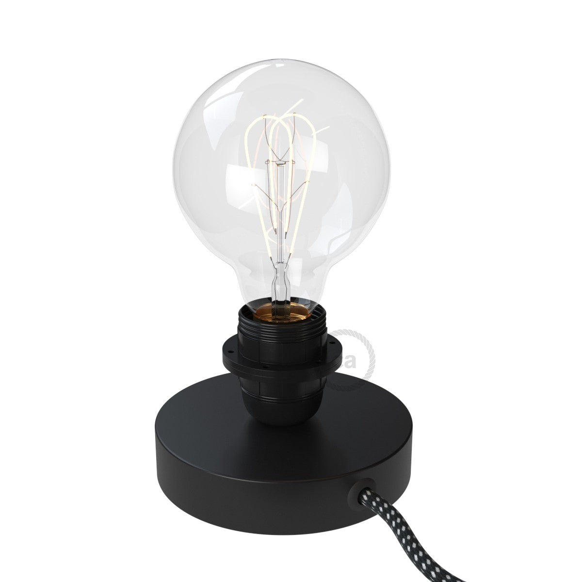 Posaluce Metal for lampshade, our metal table lamp complete with fabric cable, switch and 2-pin plug