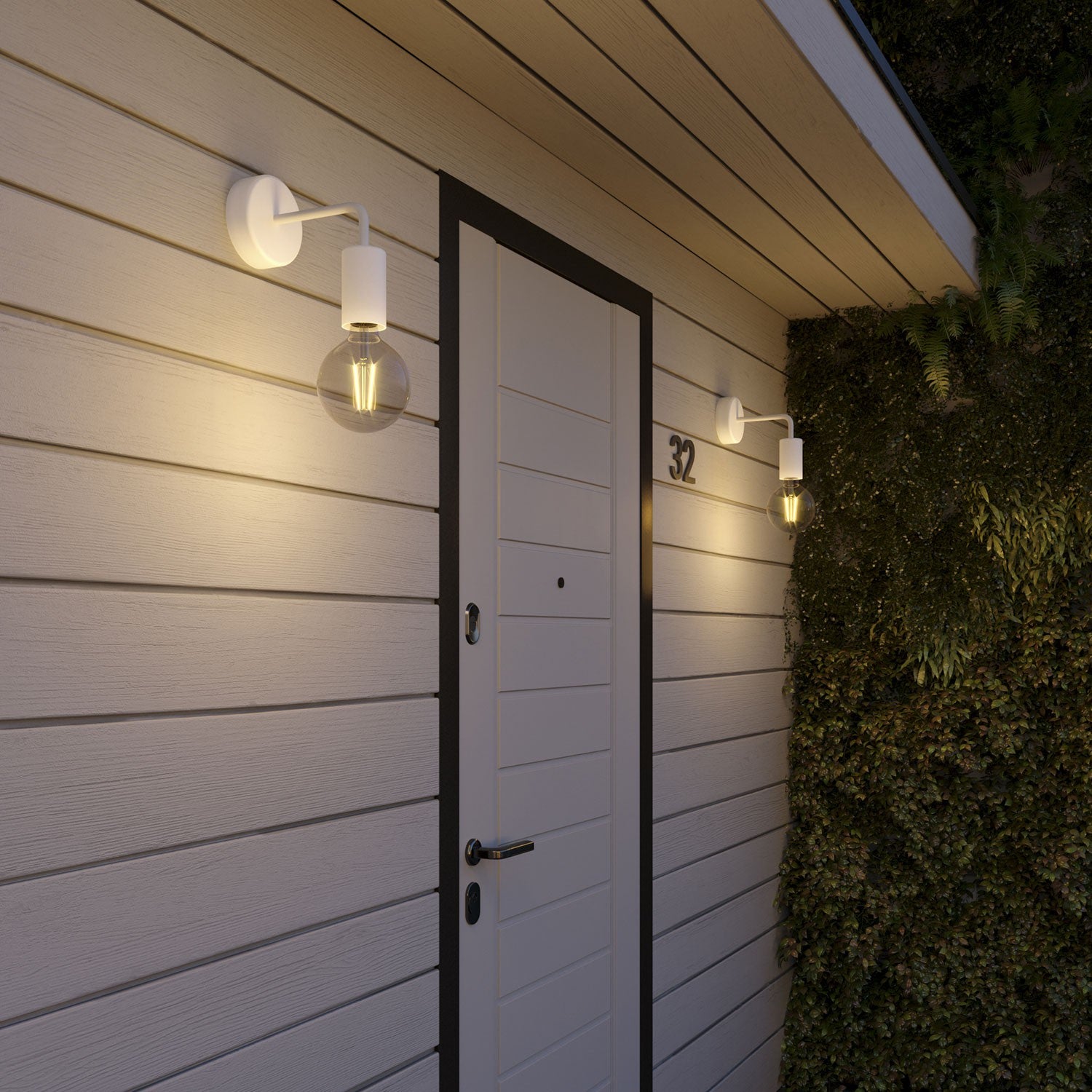 Fermaluce EIVA ELEGANT with L-shaped extension ceiling rose and lamp holder IP65 waterproof