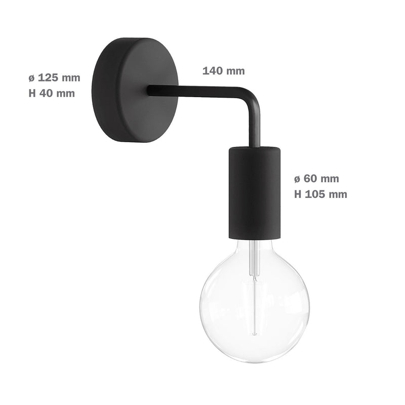 Fermaluce EIVA ELEGANT with L-shaped extension ceiling rose and lamp holder IP65 waterproof