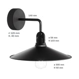 Fermaluce EIVA with L-shaped extension Swing lampshade and lamp holder IP65 waterproof